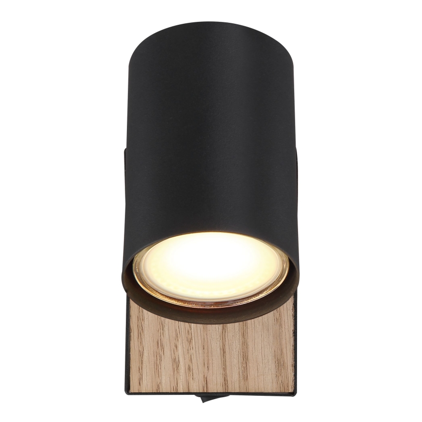 Globo - sienas prožektors 1xGU10/25W/230V melns/brūns