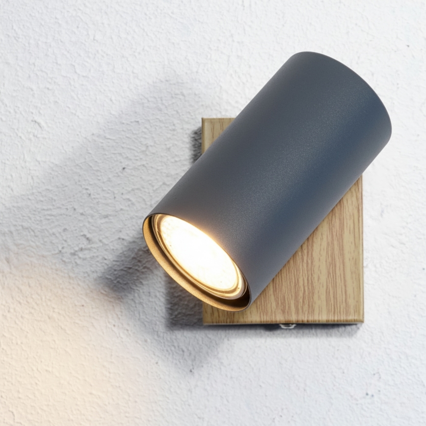 Globo - Sienas starmetis 1xGU10/25W/230V pelēks/brūns