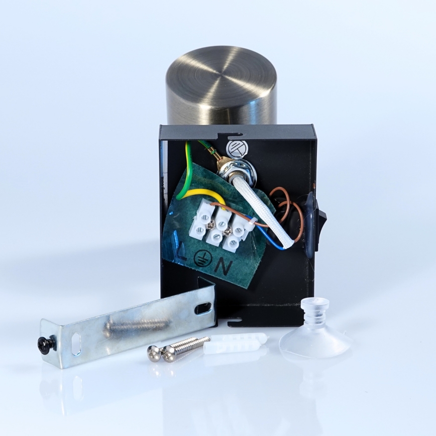 Globo - Sienas starmetis 1xGU10/25W/230V melns/misiņa