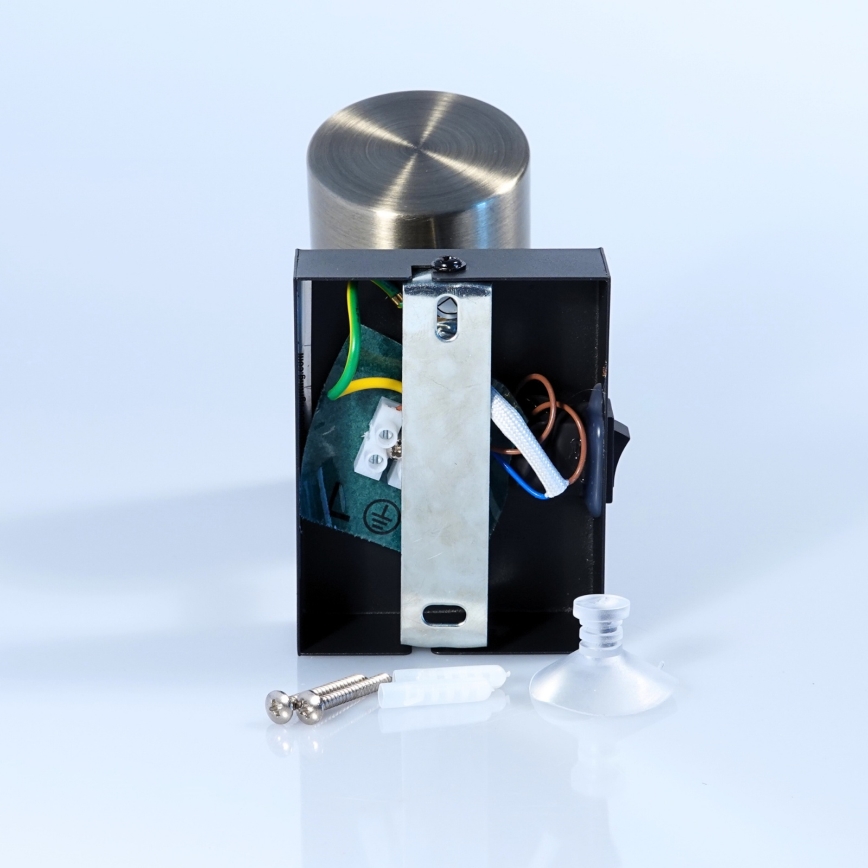 Globo - Sienas starmetis 1xGU10/25W/230V melns/misiņa