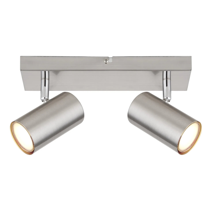 Globo - Virziena gaismeklis 2xGU10/35W/230V matēts hroms