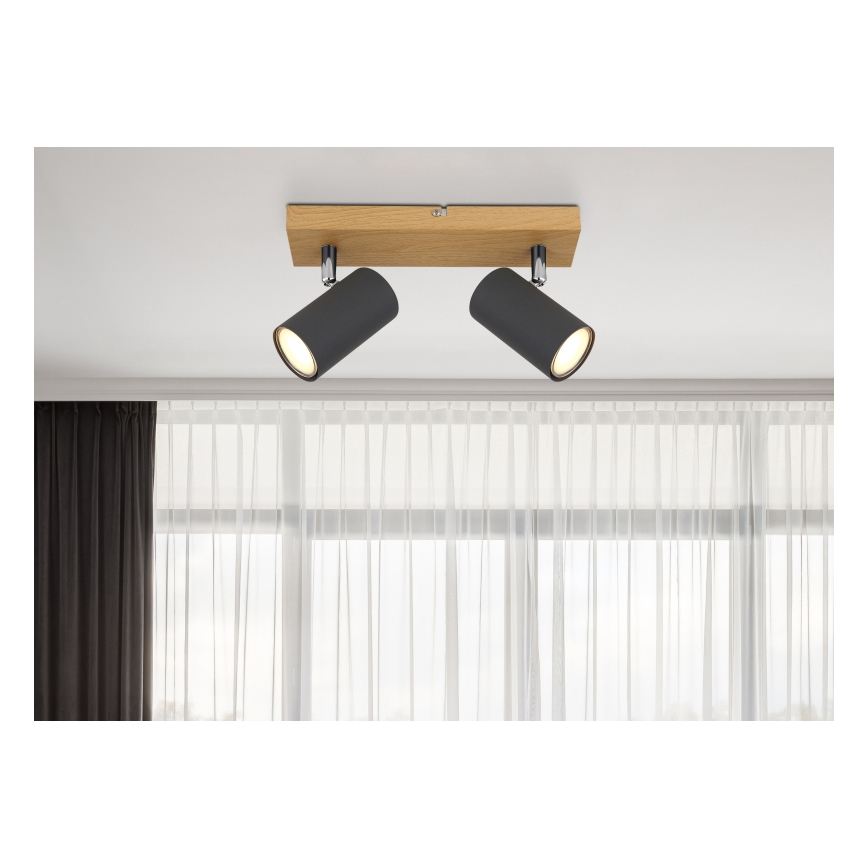Globo - Starmetis 2xGU10/35W/230V pelēks/brūns