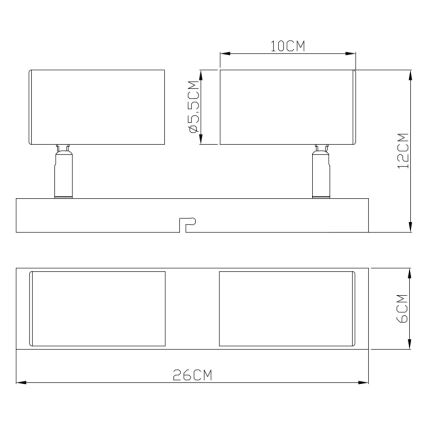 Globo - Starmetis 2xGU10/35W/230V pelēks/brūns