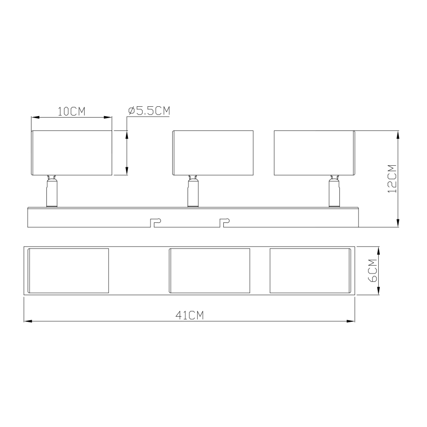 Globo - Starmetis 3xGU10/35W/230V pelēks/brūns