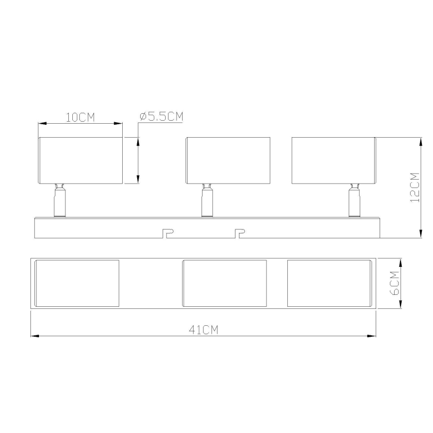 Globo - Starmetis 3xGU10/25W/230V oranža