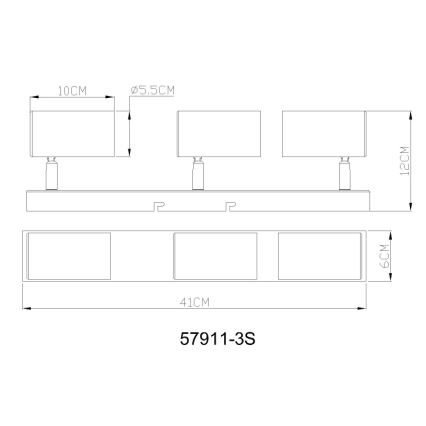 Globo - Starmetis 3xGU10/25W/230V