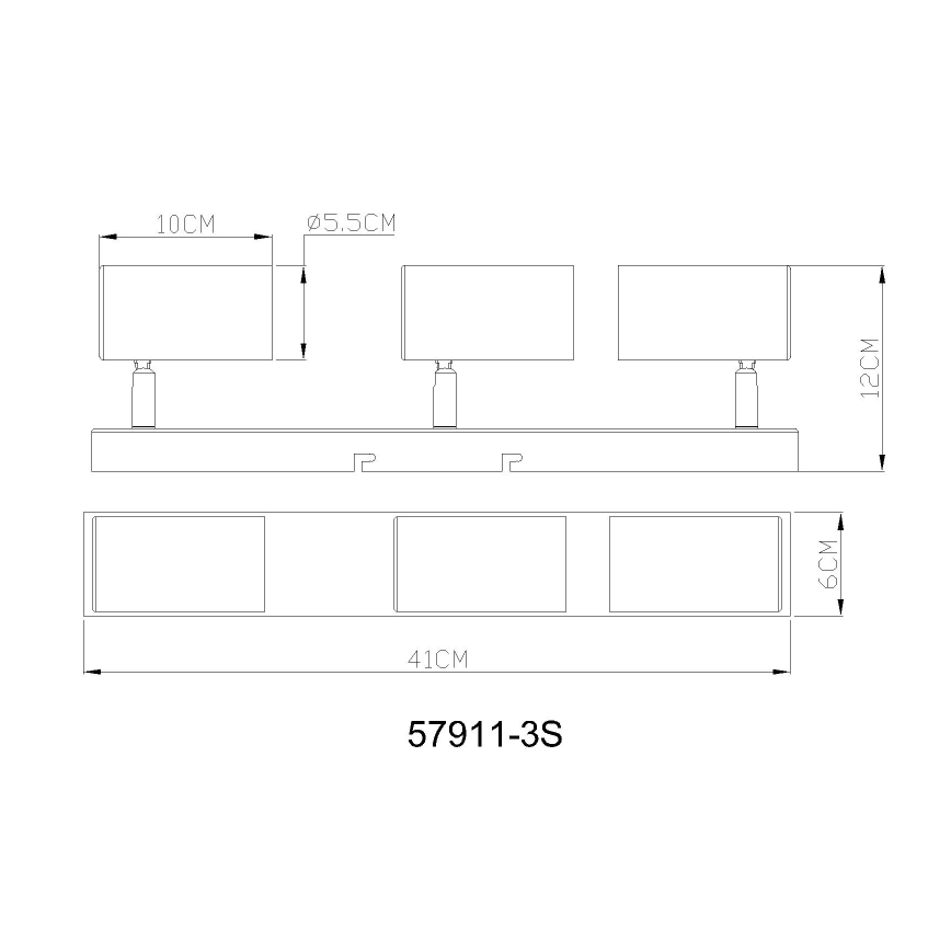 Globo - virziena gaismeklis 3xGU10/35W/230V