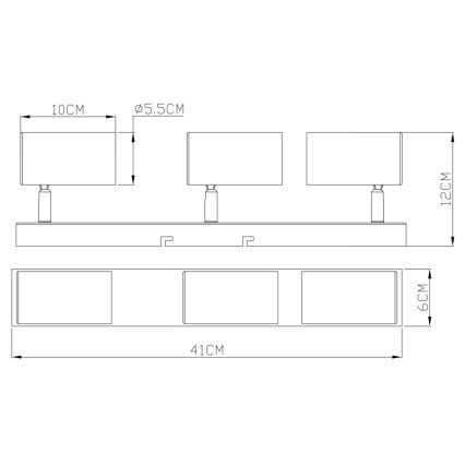 Globo - Starmetis 3xGU10/35W/230V balts