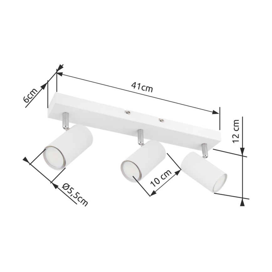 Globo - Starmetis 3xGU10/35W/230V balts