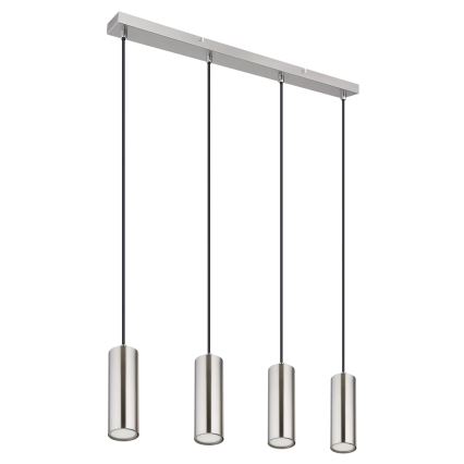 Globo - Lustra ar auklu 4xGU10/35W/230V matēts hroms