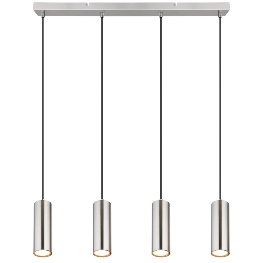 Globo - Lustra ar auklu 4xGU10/35W/230V matēts hroms