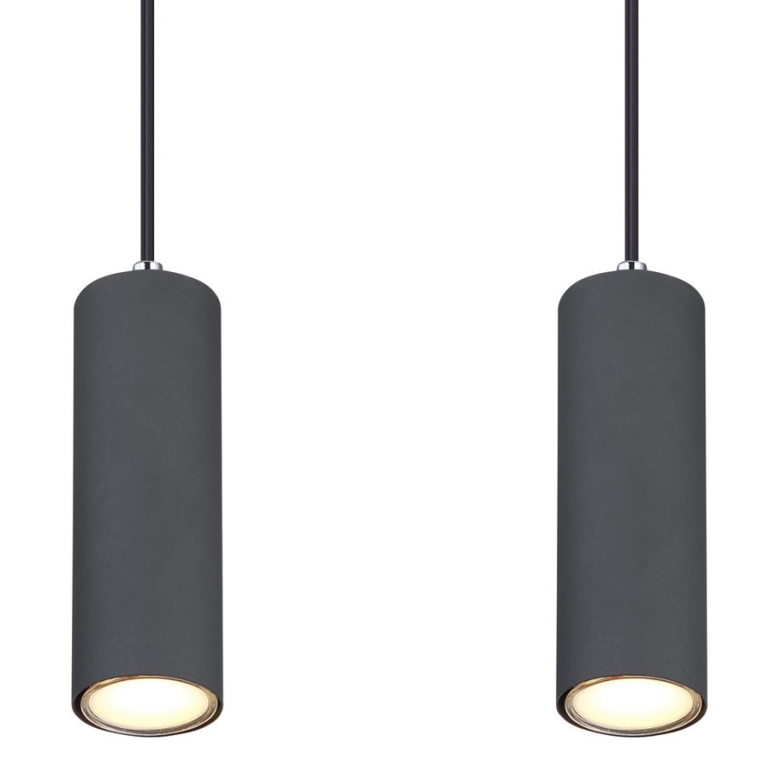 Globo - Lustra ar auklu 4xGU10/35W/230V pelēka/brūna