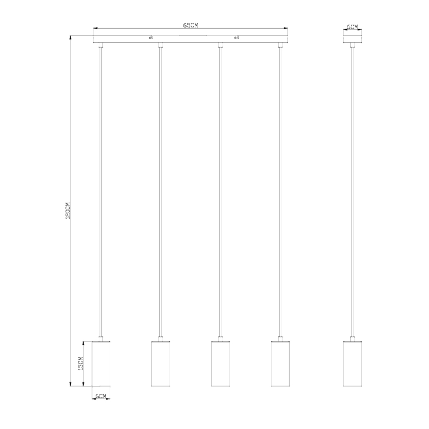 Globo - Lustra ar auklu 4xGU10/35W/230V balta