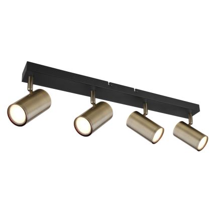 Globo - Starmetis 4xGU10/35W/230V melns/misiņa