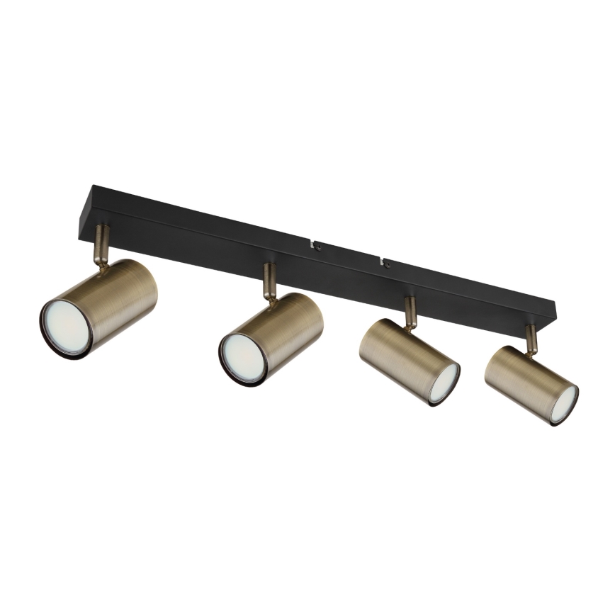 Globo - Starmetis 4xGU10/35W/230V melns/misiņa