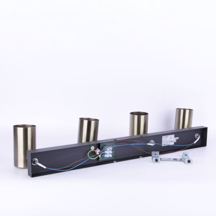 Globo - Starmetis 4xGU10/35W/230V melns/misiņa