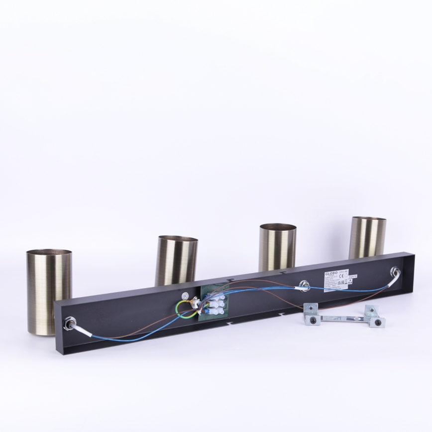 Globo - Starmetis 4xGU10/35W/230V melns/misiņa