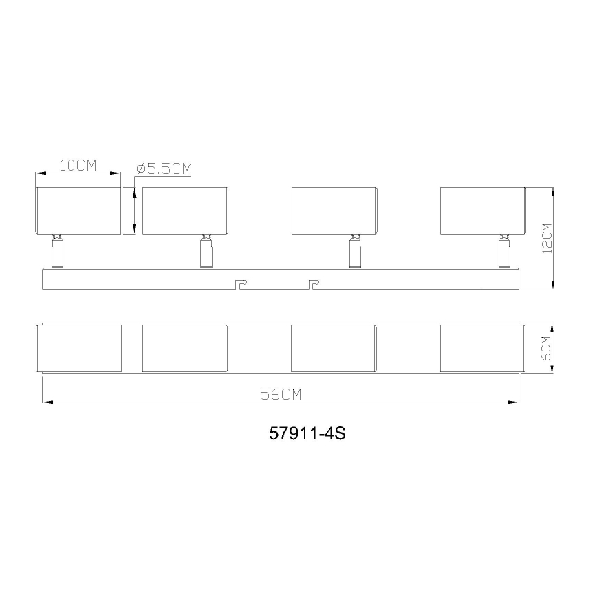 Globo - Starmetis 4xGU10/25W/230V