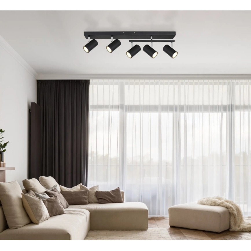 Globo - Starmetis 5xGU10/35W/230V melna