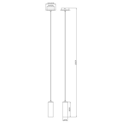 Globo - Lustra ar auklu 1xGU10/35W/230V melna