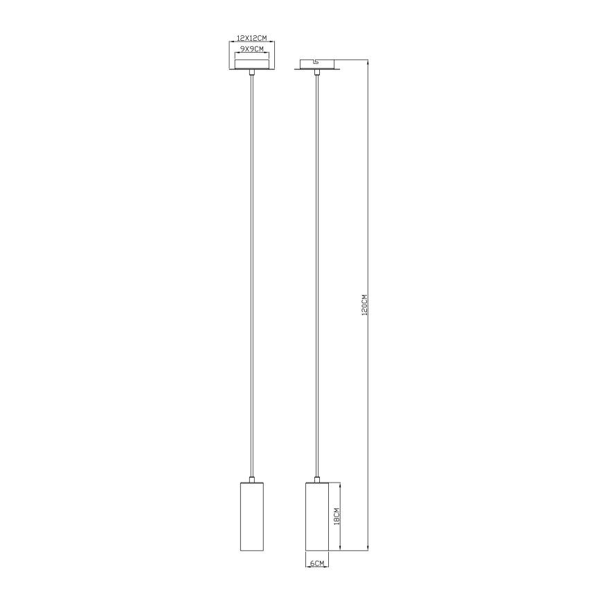 Globo - Lustra ar auklu 1xGU10/35W/230V melna