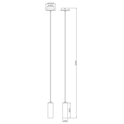 Globo - Lustra ar auklu 1xGU10/35W/230V pelēka/brūna