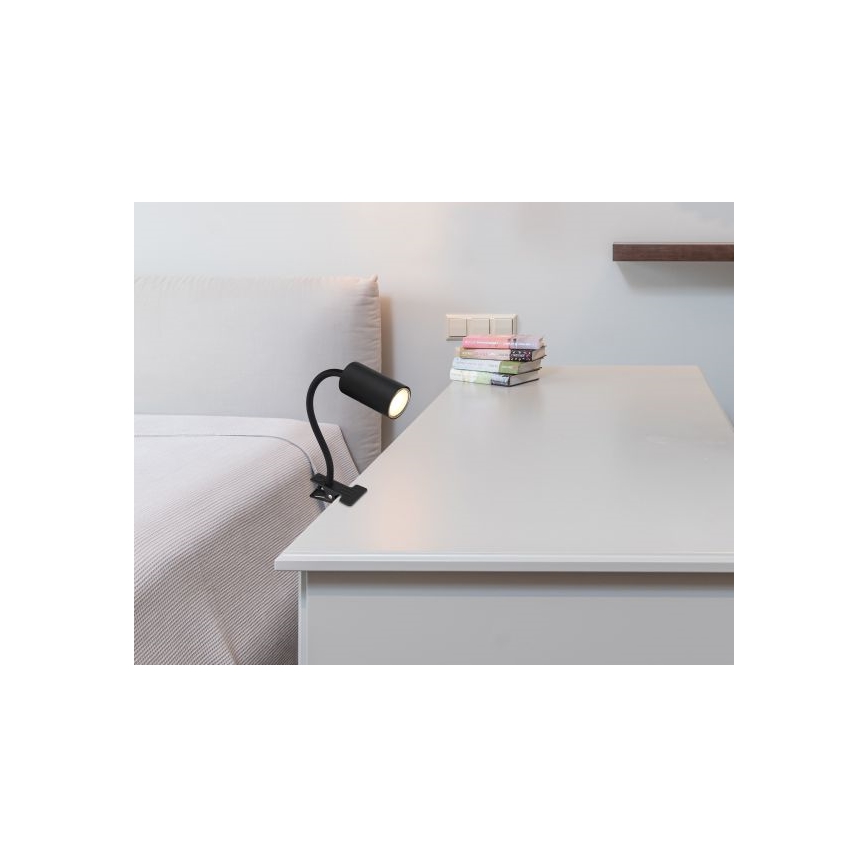 Globo - Elastīga lampa ar stiprinājumu 1xGU10/25W/230V melna