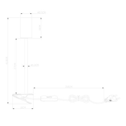 Globo - Elastīga lampa ar stiprinājumu 1xGU10/25W/230V melna