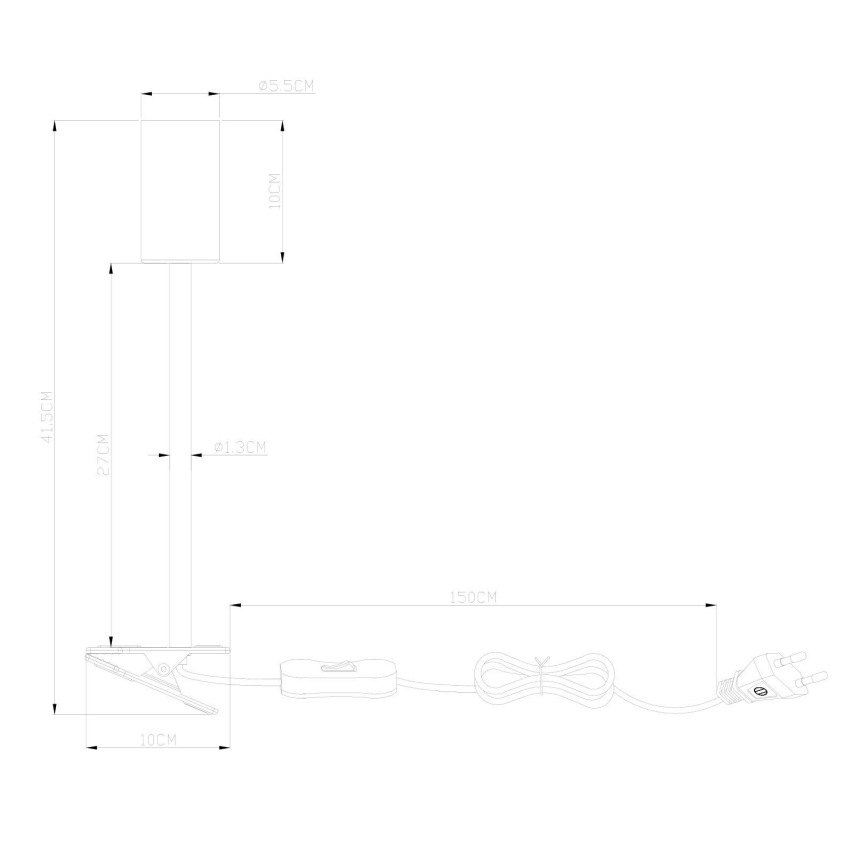 Globo - Elastīga lampa ar stiprinājumu 1xGU10/25W/230V melna