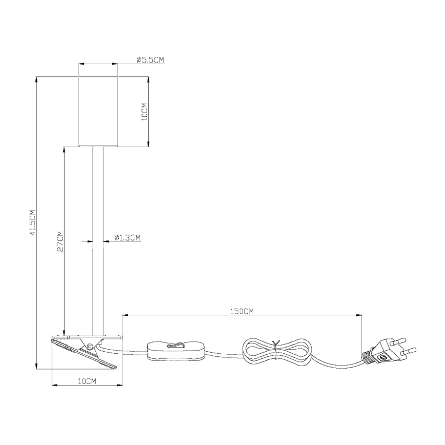 Globo - Pielāgojama lampa ar stiprinājumu 1xGU10/25W/230V pelēka/brūna