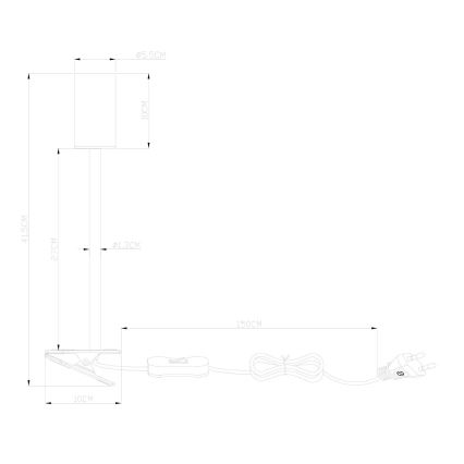 Globo - Elastīga lampa ar stiprinājumu 1xGU10/25W/230V