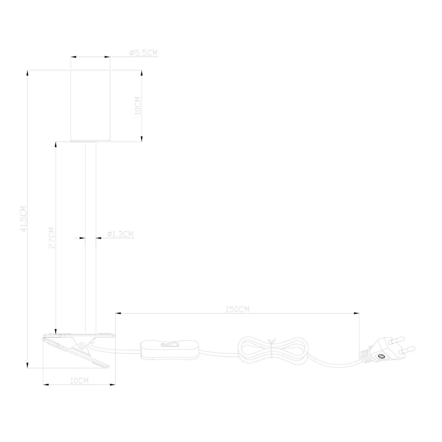 Globo - Elastīga lampa ar stiprinājumu 1xGU10/25W/230V