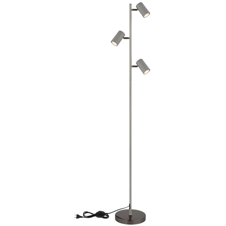 Globo - Grīdas stāvlampa 3xGU10/5W/230V pelēka