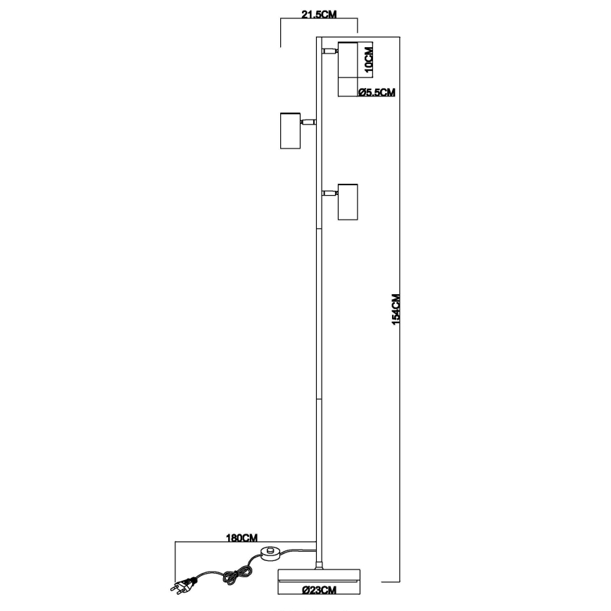 Globo - Grīdas lampa 3xGU10/5W/230V