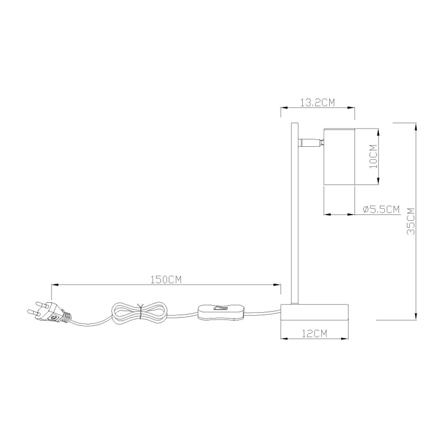 Globo - Galda lampa 1xGU10/5W/230V pelēka/antracīta