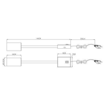 Globo - Pielāgojama sienas lampa 1xGU10/25W/230V melna