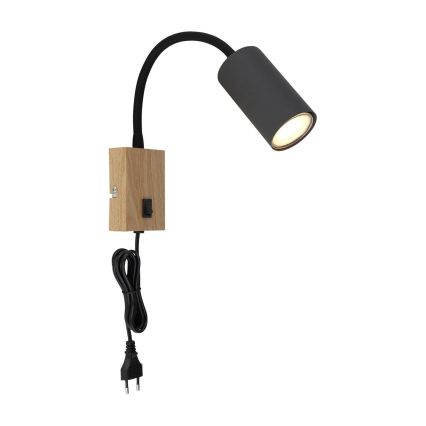 Globo - Pielāgojama sienas lampa 1xGU10/25W/230V pelēka/brūna