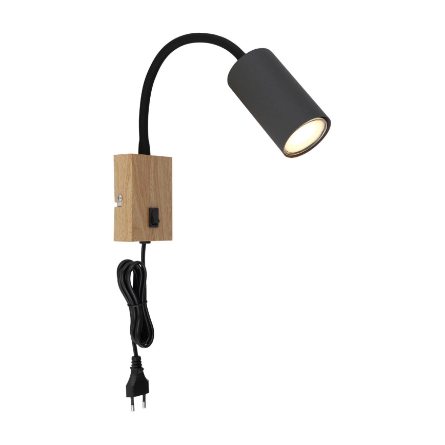 Globo - Pielāgojama sienas lampa 1xGU10/25W/230V pelēka/brūna