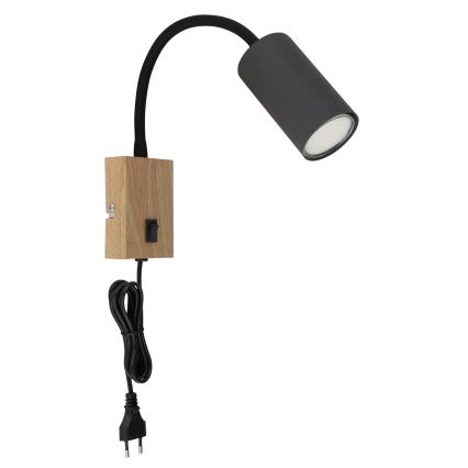 Globo - Pielāgojama sienas lampa 1xGU10/25W/230V pelēka/brūna