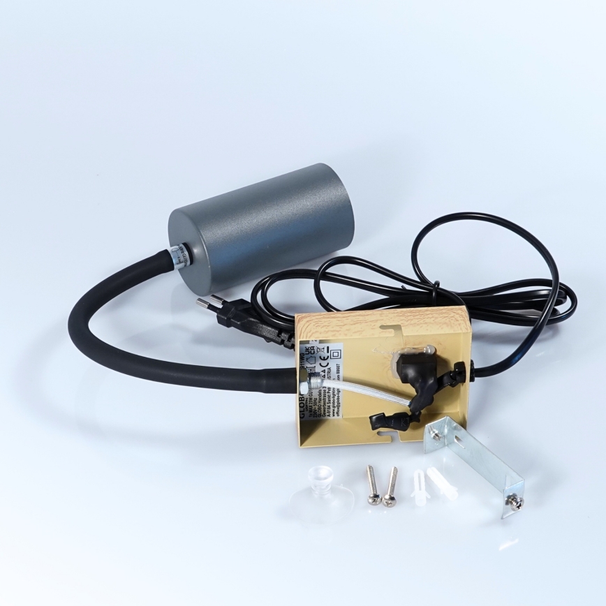 Globo - Pielāgojama sienas lampa 1xGU10/25W/230V pelēka/brūna