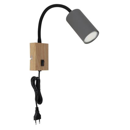 Globo - Pielāgojama sienas lampa 1xGU10/25W/230V pelēka/brūna