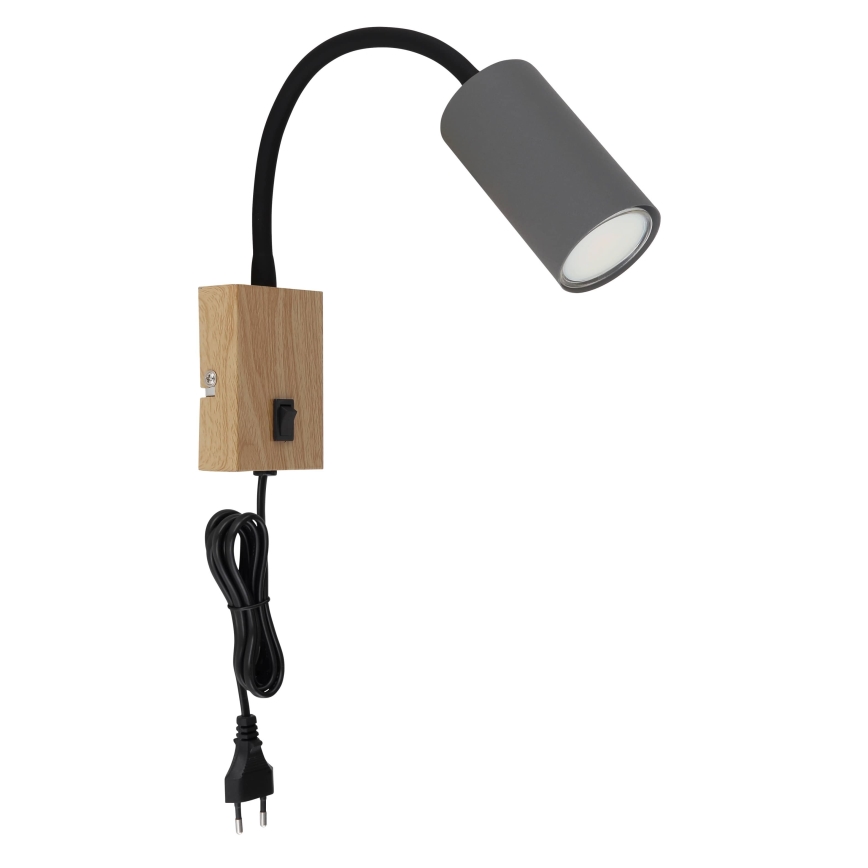 Globo - Pielāgojama sienas lampa 1xGU10/25W/230V pelēka/brūna