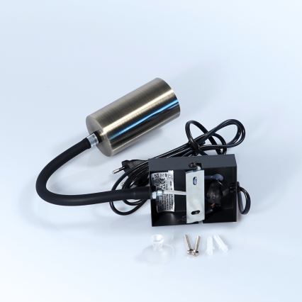 Globo - Elastīga sienas lampa 1xGU10/25W/230V melna/misiņa