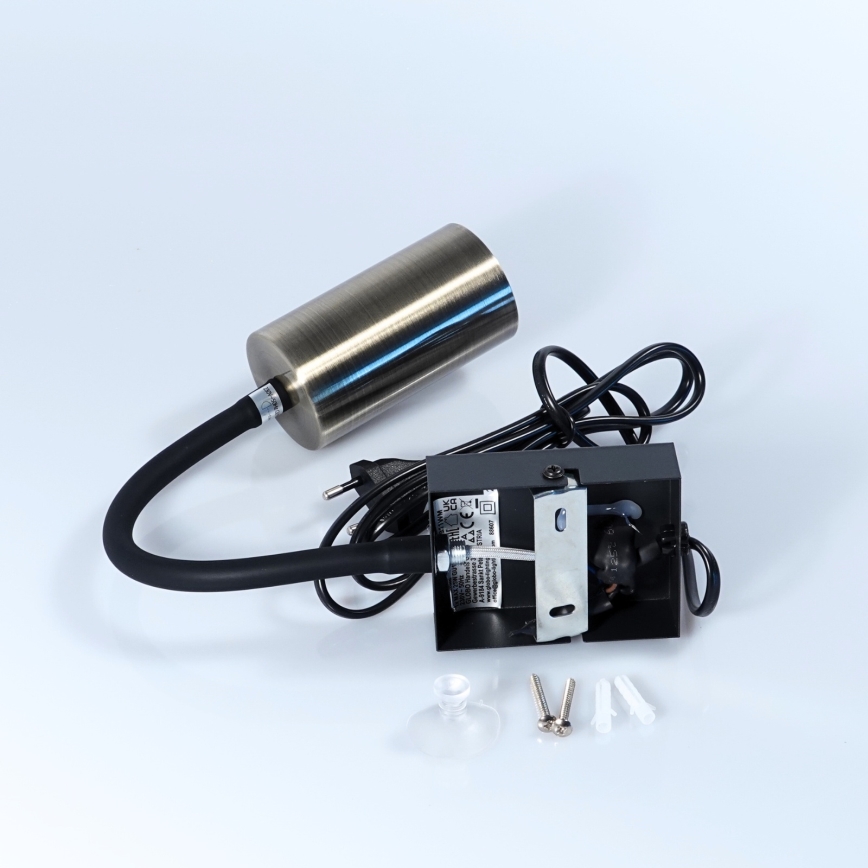 Globo - Elastīga sienas lampa 1xGU10/25W/230V melna/misiņa