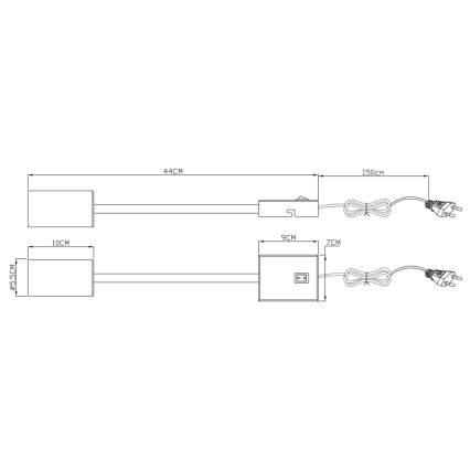 Globo - Elastīga sienas lampa 1xGU10/25W/230V melna/misiņa