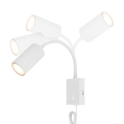 Globo - Elastīga sienas lampa 1xGU10/25W/230V balta