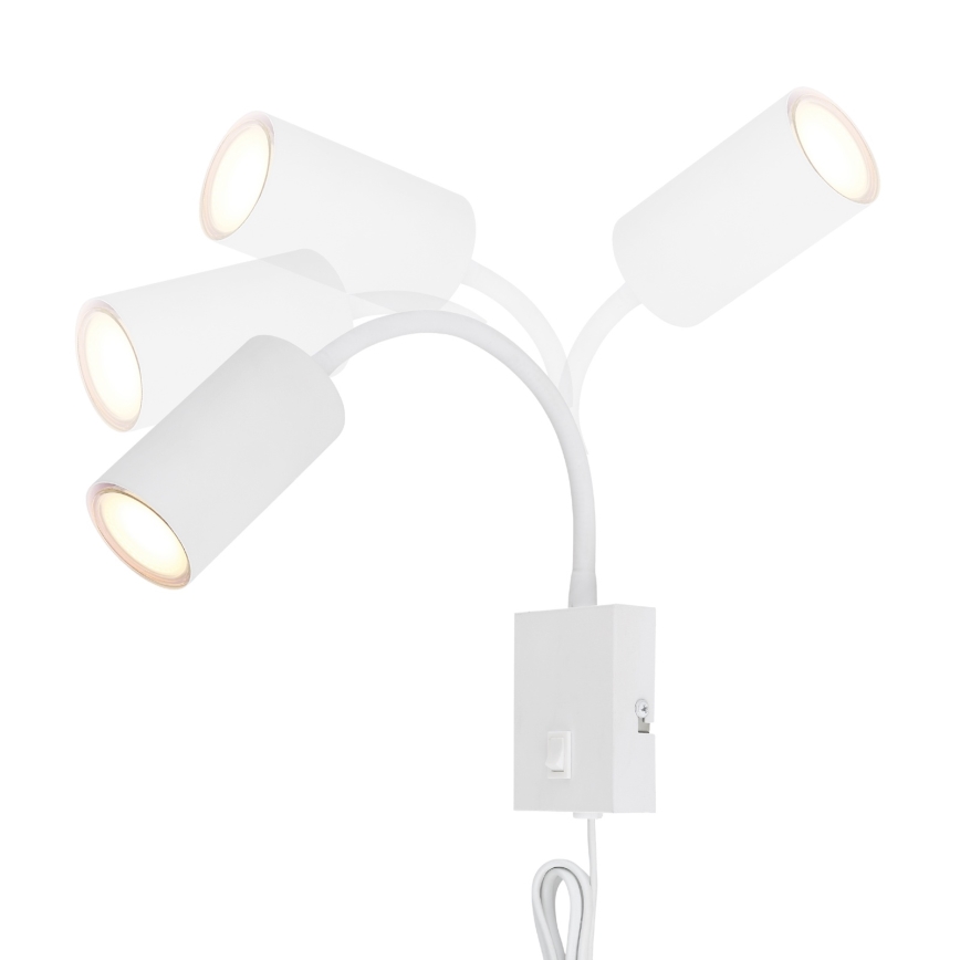 Globo - Elastīga sienas lampa 1xGU10/25W/230V balta