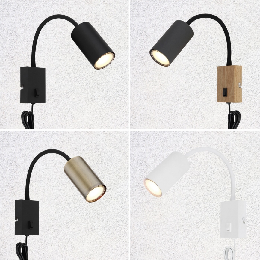 Globo - Elastīga sienas lampa 1xGU10/25W/230V balta