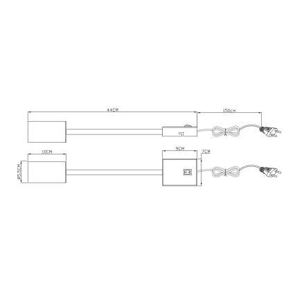 Globo - Elastīga sienas lampa 1xGU10/25W/230V balta