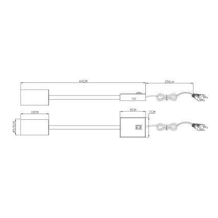 Globo - Elastīga sienas lampa 1xGU10/25W/230V balta